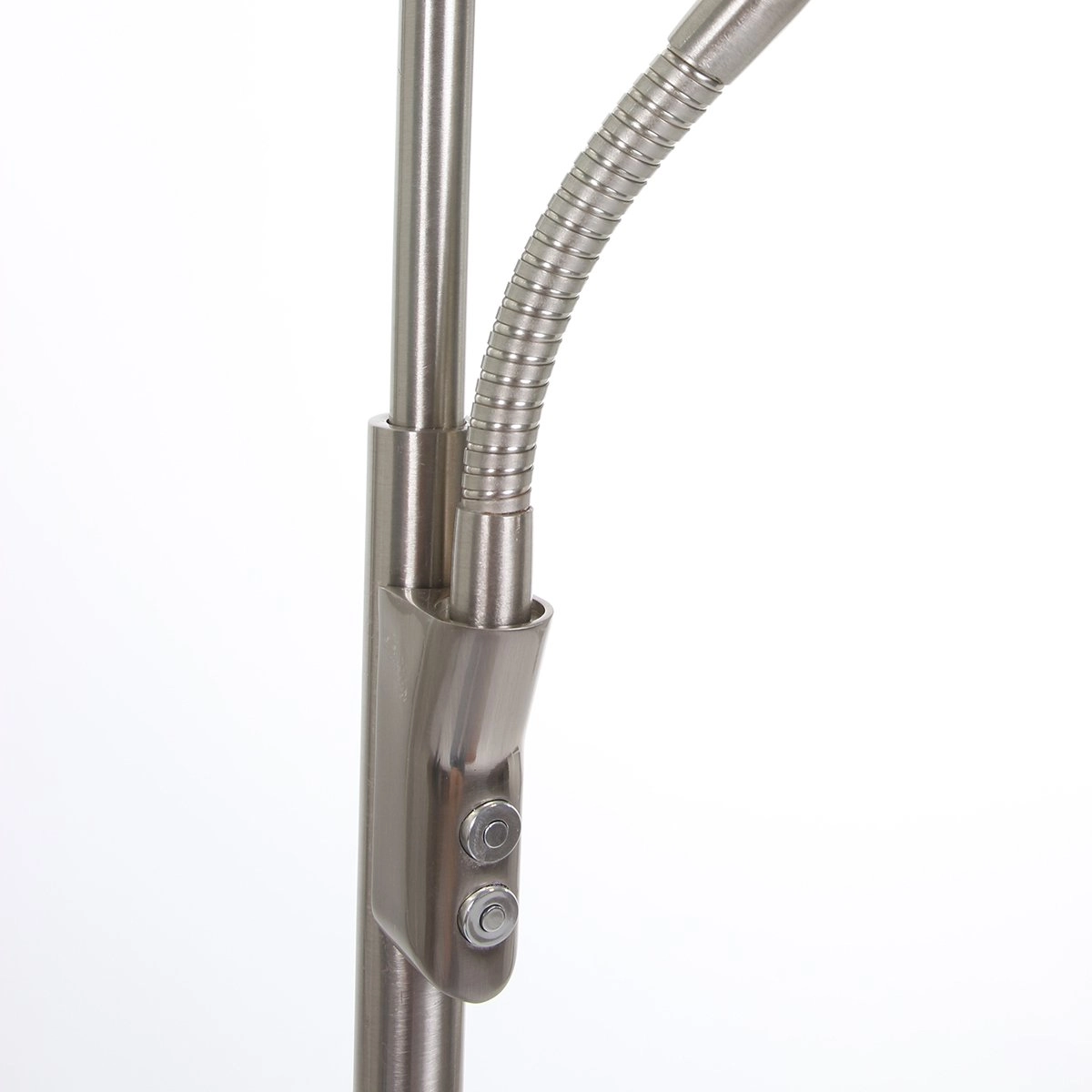 Vloerlamp met leeslampje Zodiac 2-lichts metaalgrijs Steinhauer 8712746122824