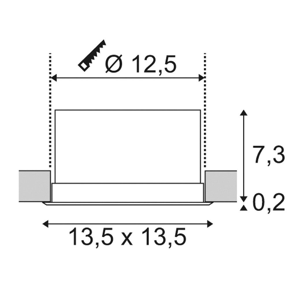 Inbouw plafondlamp Verlux 13cm wit SLV 4024163164313