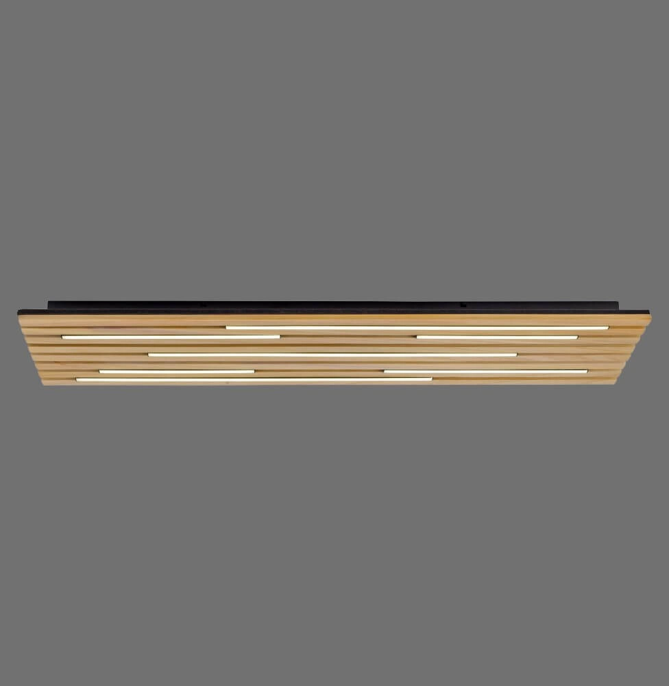 Rechthoekige plafondlamp Q-Akustik hout Paul Neuhaus 4012248385371