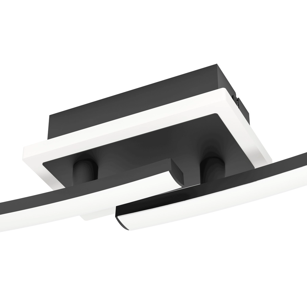 Plafondlamp Lungolago Led - zwart - vierkant Eglo 9008606316076