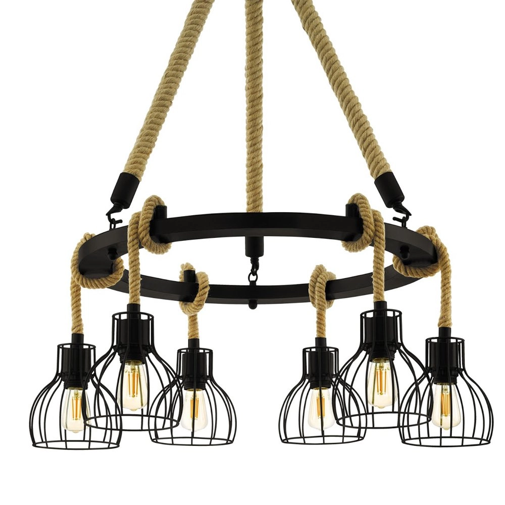 Landelijke hanglamp Rampside Ø 76cm Eglo 9002759431945
