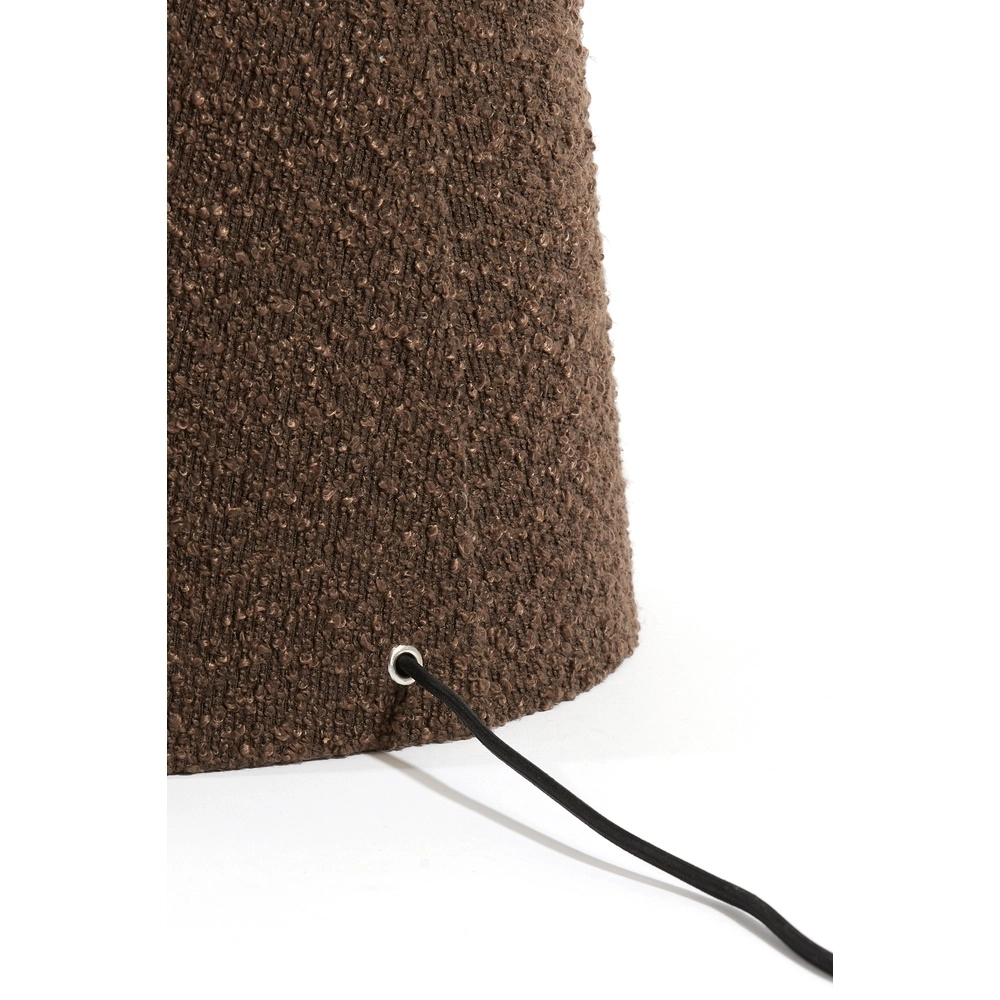 Staande schemerlamp Micky Ø 38cm - bouclé - bruin Light & Living 8717807782788