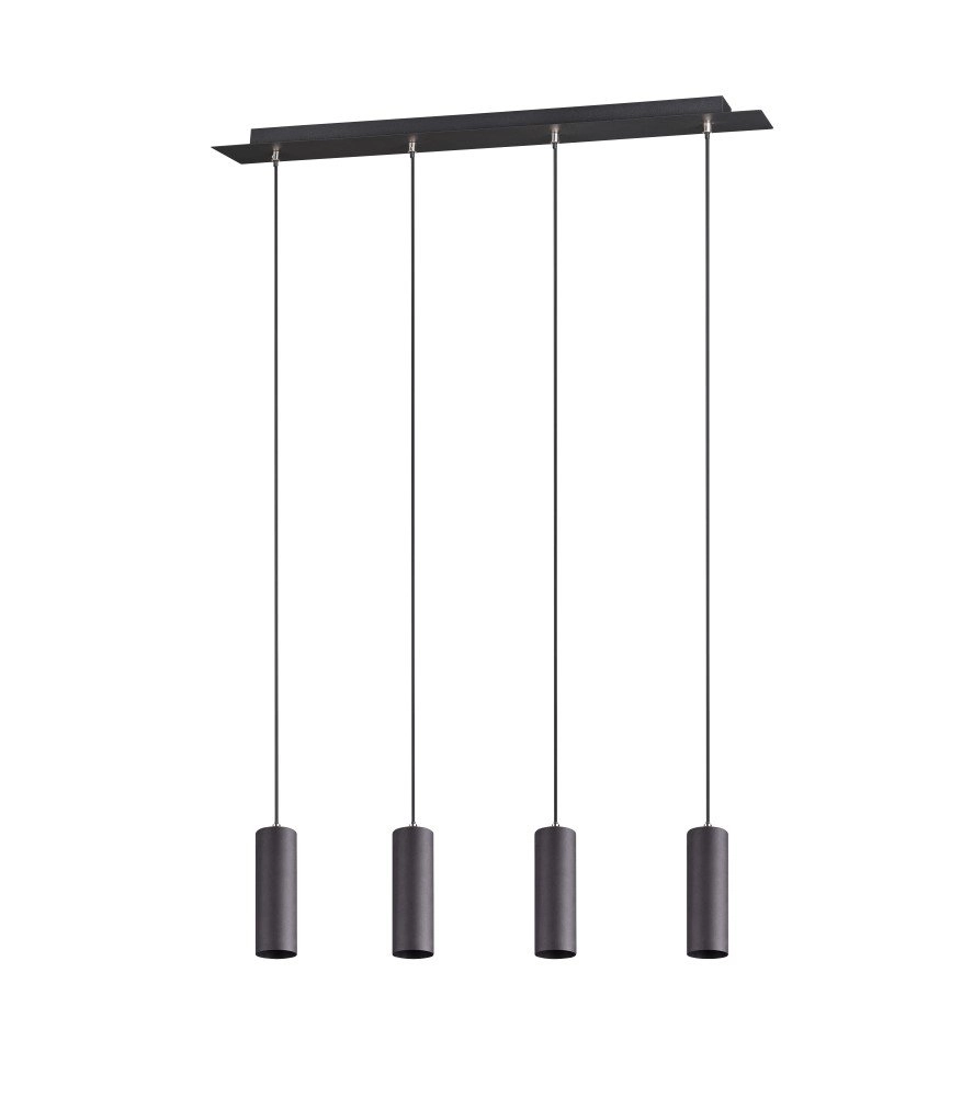 Hanglamp Marley 4-lichts mat zwart Trio 4017807408768