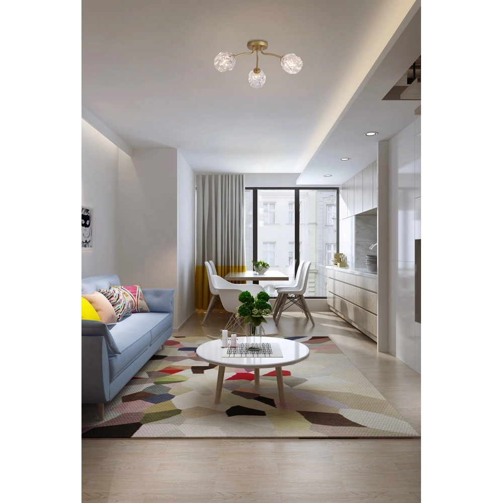 Plafondlamp Astral goud 3-lichts Searchlight 5053423304069