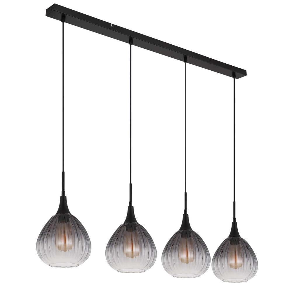 Zwarte hanglamp Olsen 4-lichts Globo 9007371459803