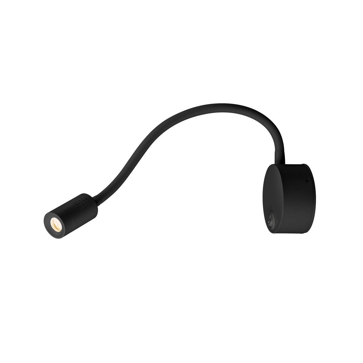 Wand leeslampje Dio Flex Plate 1,9w - 3000K zwart