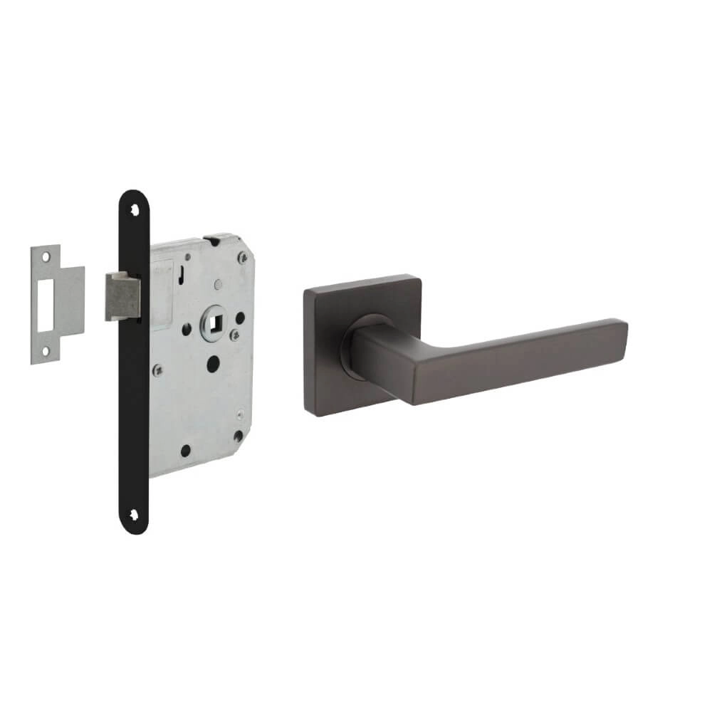 Compleet deurklinkset Hera antraciet