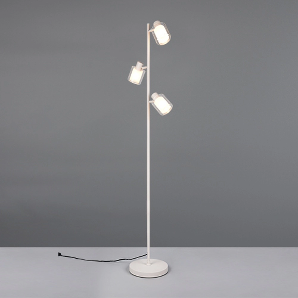 Vloerlamp Neralo grijs 3-lichts Trio 4017807702774