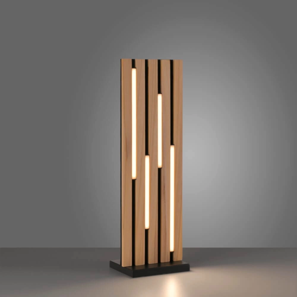 Design vloerlamp Q-Akustik hout Paul Neuhaus 4012248385401