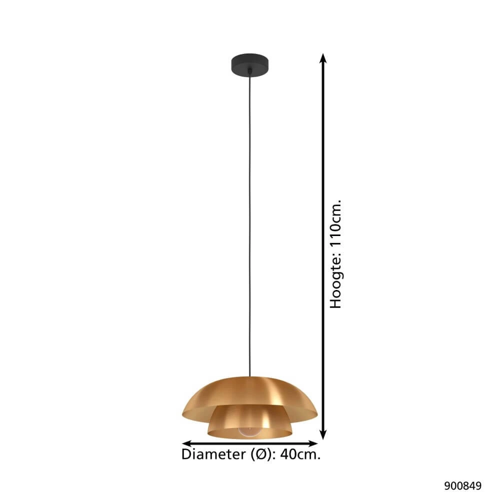 Gouden design hanglamp Cenciara Ø 40cm Eglo 9008606274390