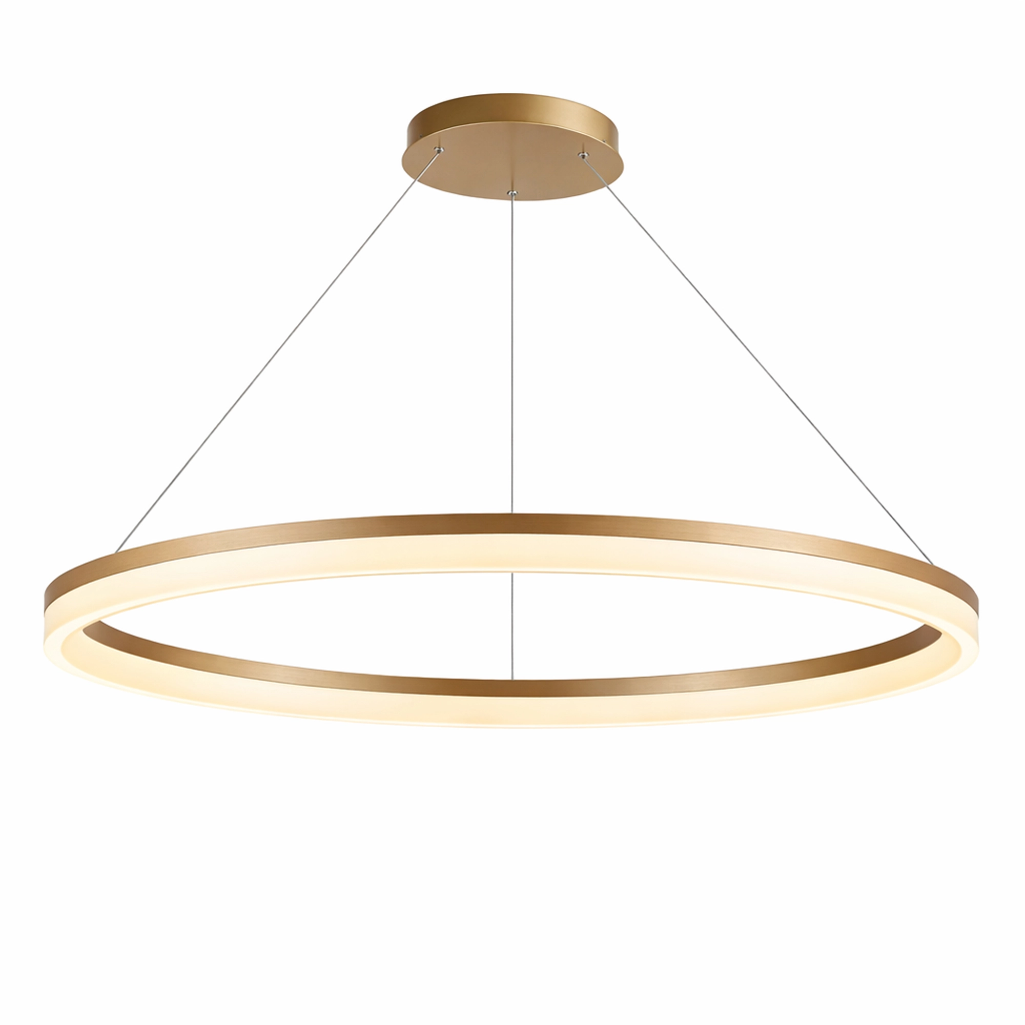 Strakke hanglamp Ara Ø 150cm goud