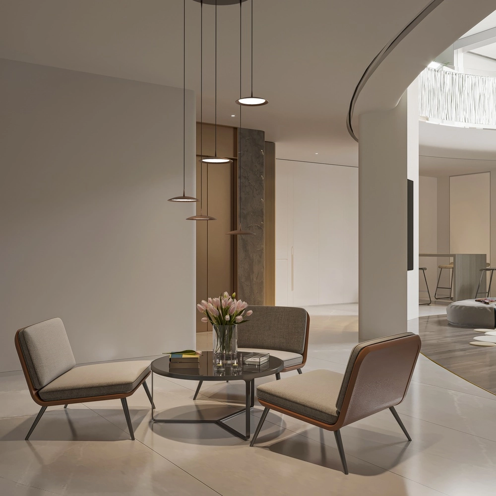 5-lichts hanglamp Scala Ø 50cm cacao bruin Masterlight 8718121376356