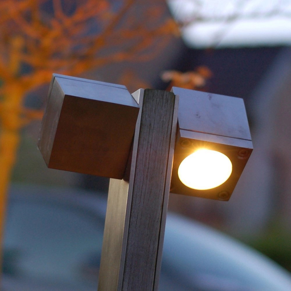 Tuinspot Q-Bic Teak 2 60cm hout-RVS Royal Botania