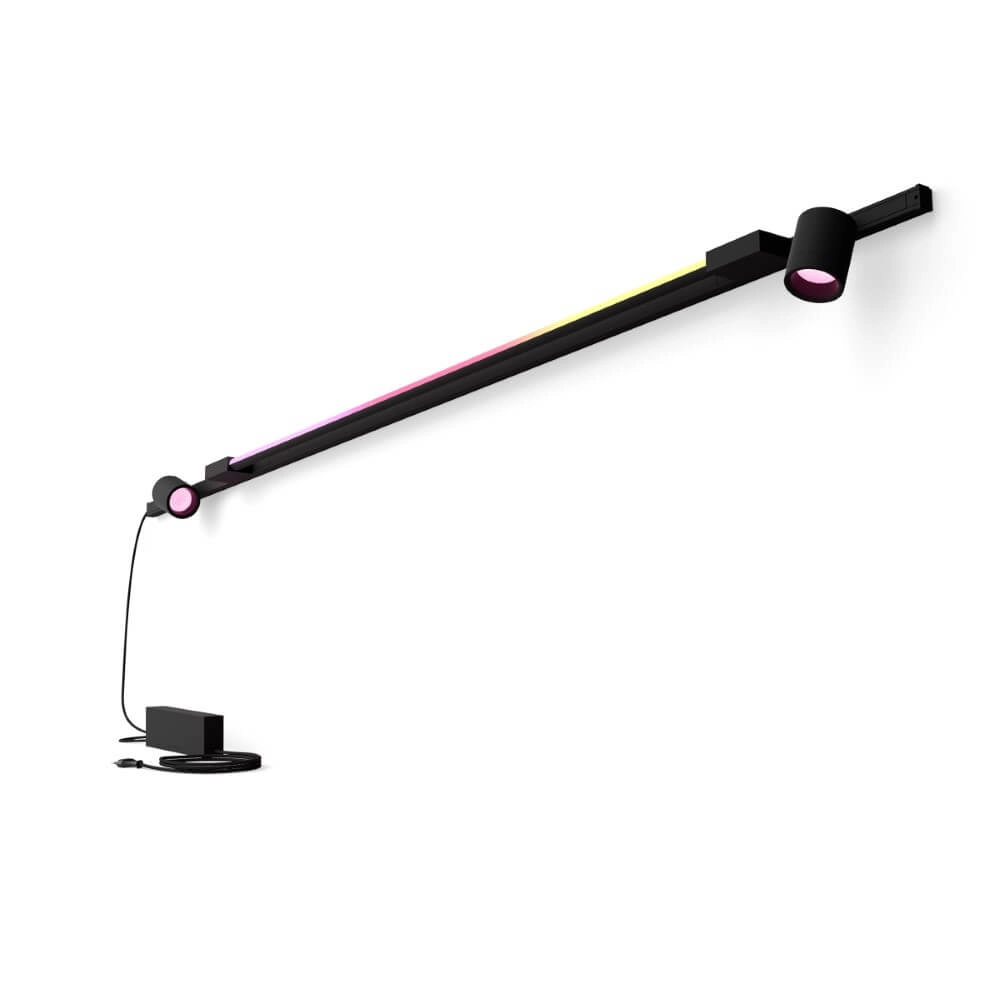 Hue Perifo - White and color set van 2 wandspots en gradient zwart Philips 8719514407886