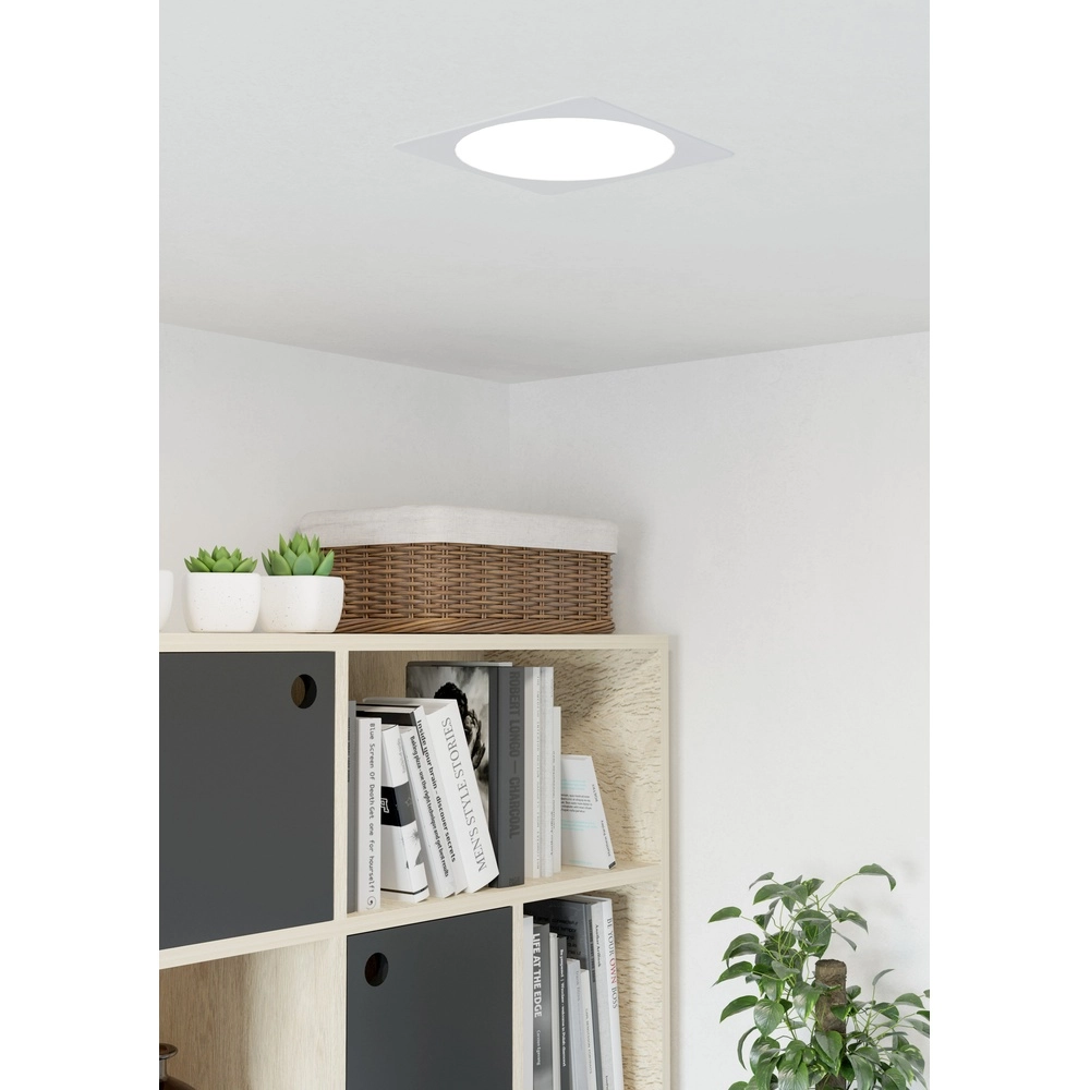 Inbouw lamp Fueva 6 vierkant - wit - 21,6x21,6cm Eglo 9008606330812