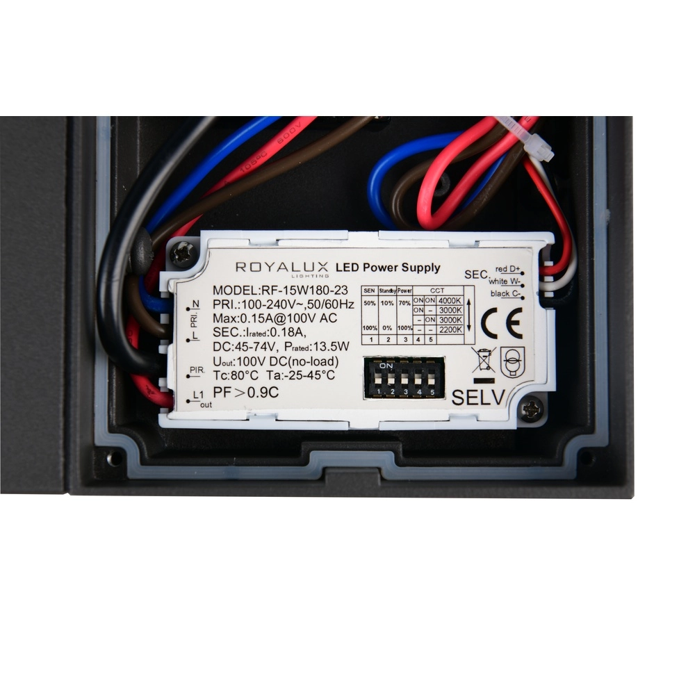 Moderne tuinlamp Ravi antraciet met sensor 100cm Trio 4017807686937