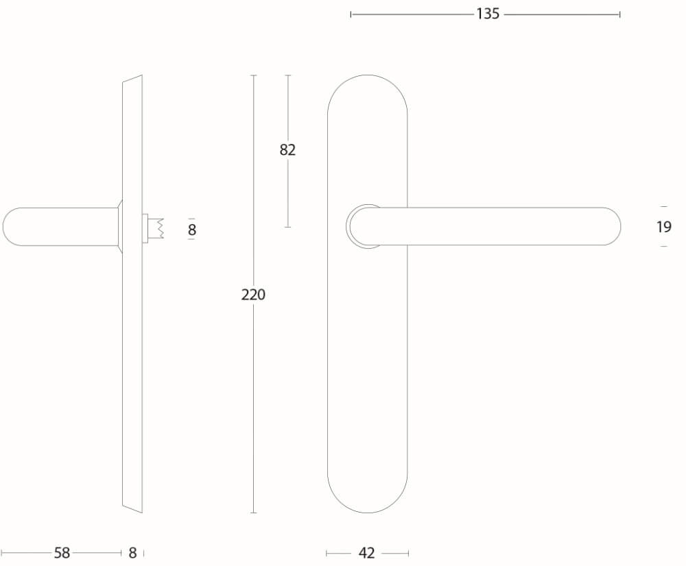 Moderne deurklink Rond RVS Intersteel 8714186060582