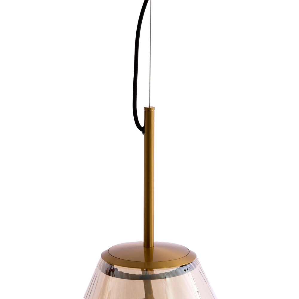 Glazen hanglamp Leona Ø 33cm - amber glas Light & Living 8717807834012