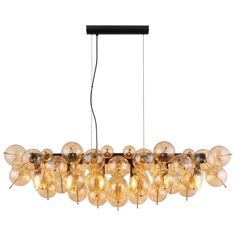 Unieke hanglamp Udo amber glas 100cm Globo 9007371474271