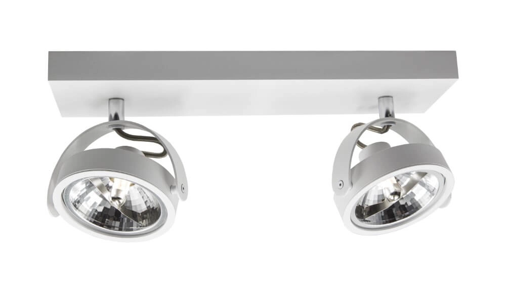 Opbouwspot Wajer dubbel wit Opbouwspot Wajer dubbel wit