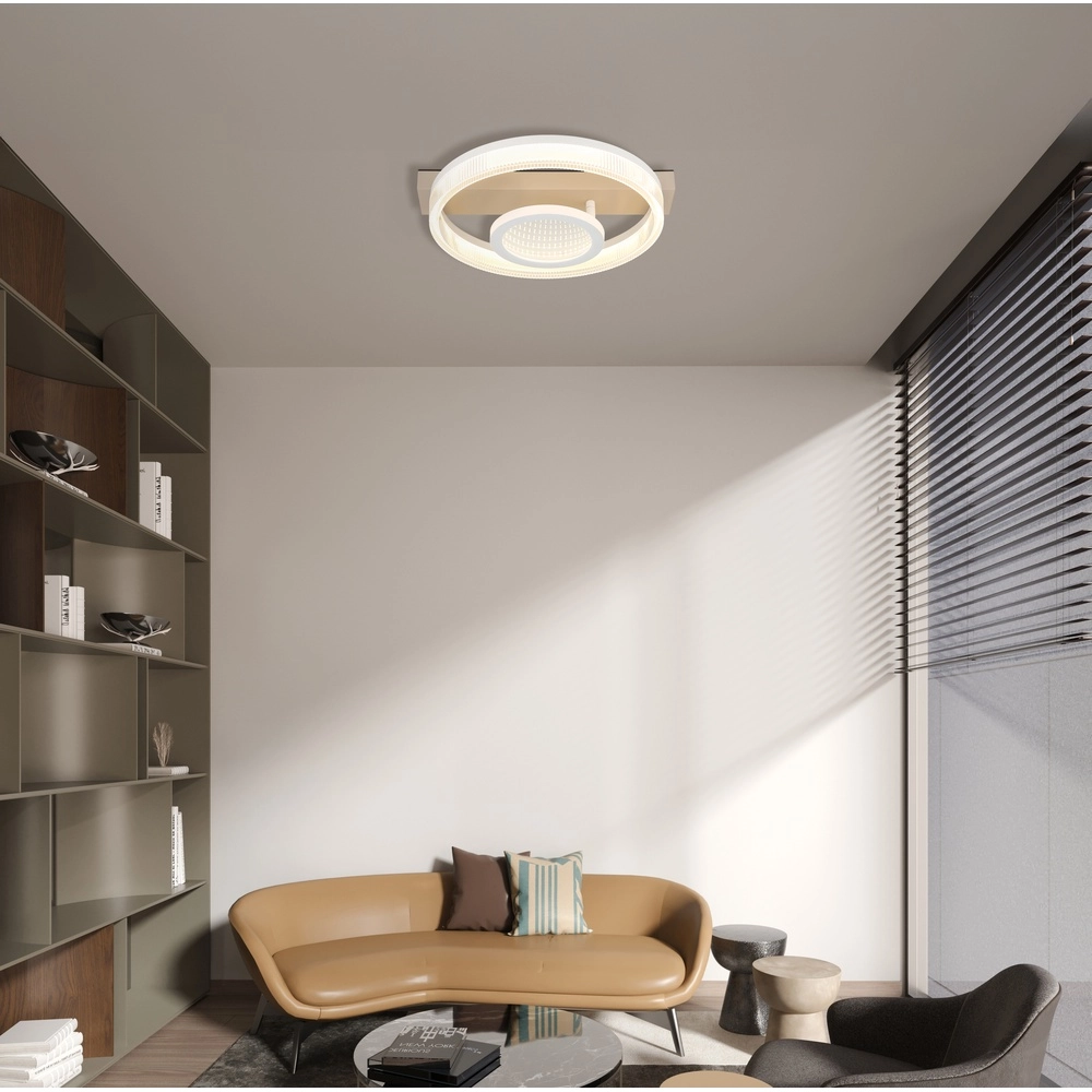 Moderne plafondlamp Zara zand bruin 36cm Globo 9007371567072