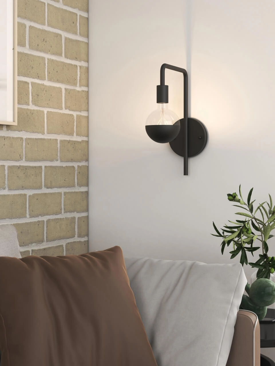 Zwart wandlampje U-line Circle 8712879150954