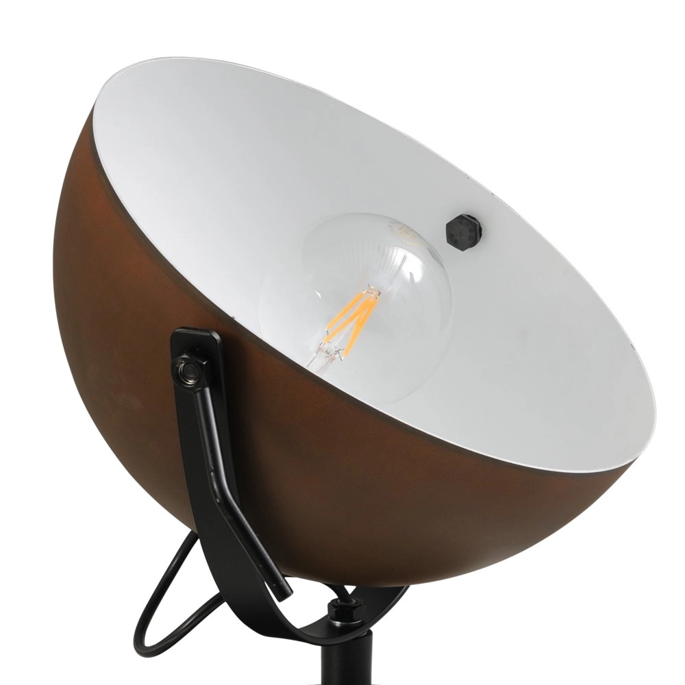 Tafellamp Industria zwart met roestbruin Masterlight 8718121236667