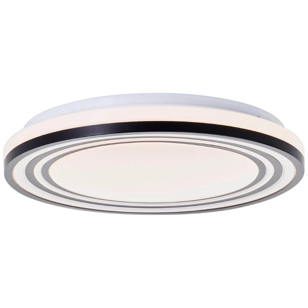 Zwart witte plafondlamp Kobana Ø 34cm