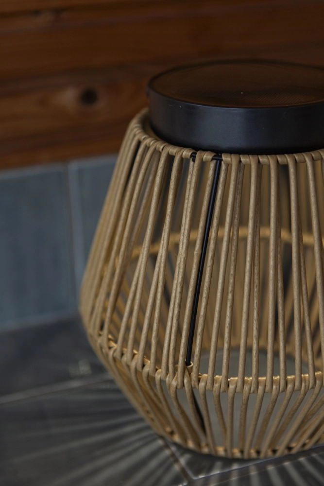 Solar tafellampje Coppa rotan effect Lutec 6939412089560