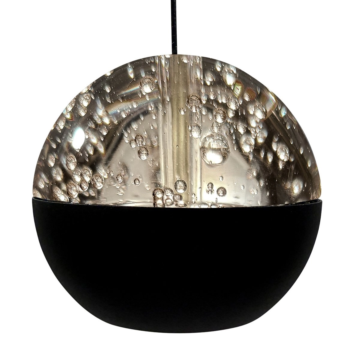 5-licht vide hanglamp Belluno led - zwart met glas Steinhauer 8712746183887