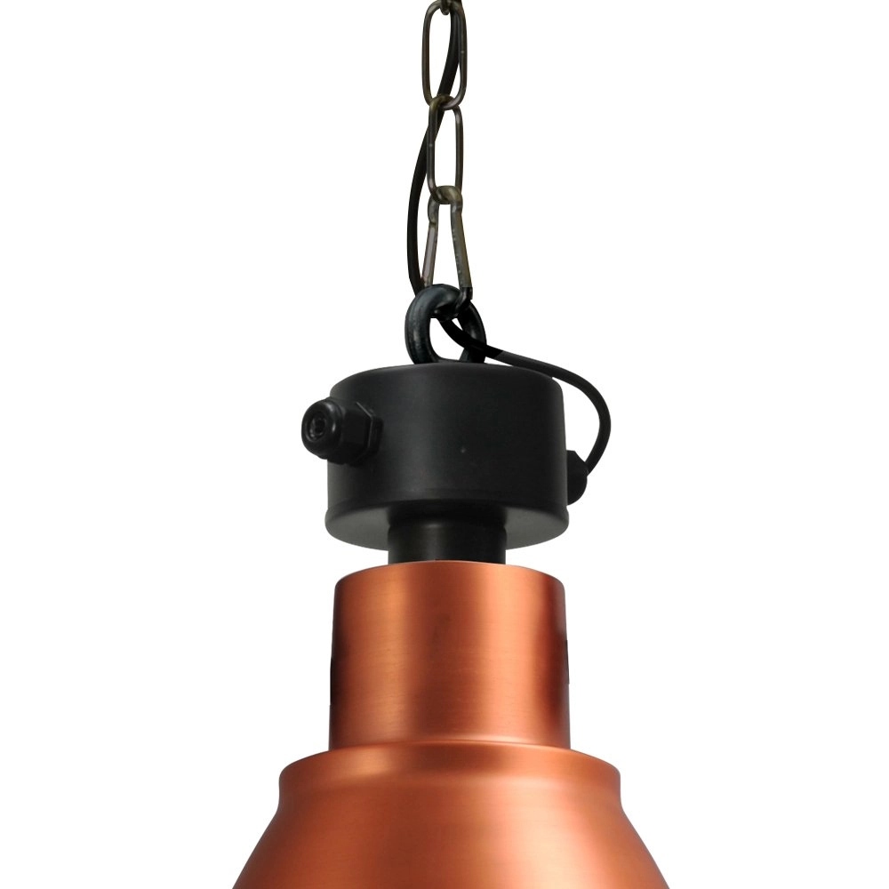 Roodkoperen eetkamerlamp Industria 2x27 Bud roodkoper met zwart Masterlight 8718121229430