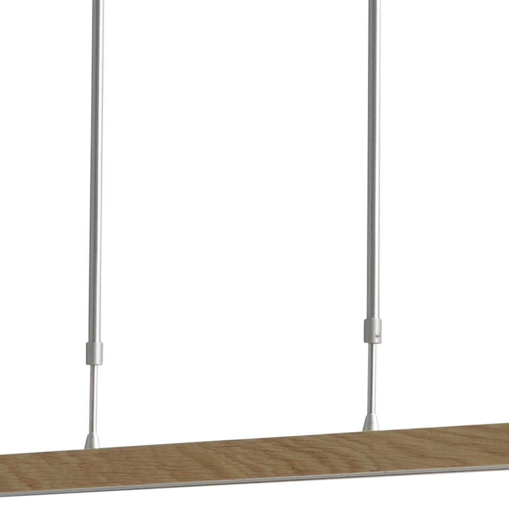 Hanglamp Oak nikkel met hout 104cm Masterlight 8718121192215