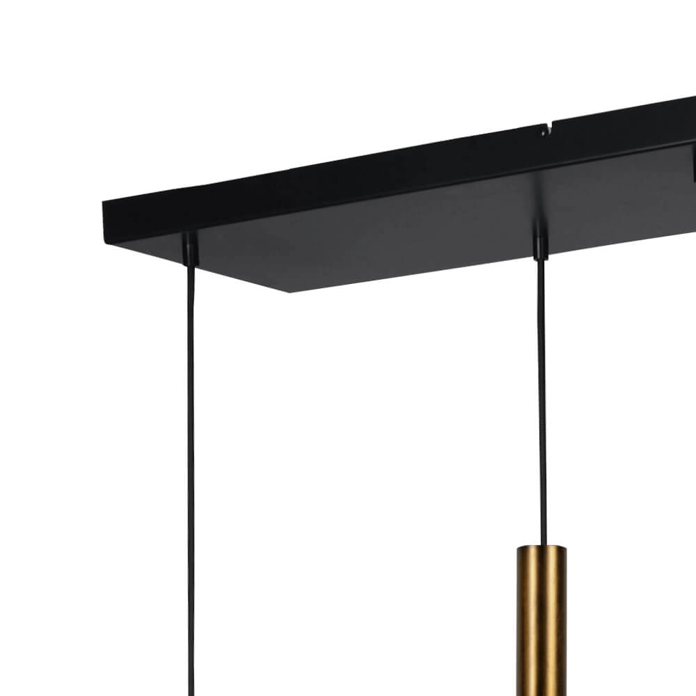 Hanglamp Bella 2 Antiek messing met goud glas Masterlight 8718121339054