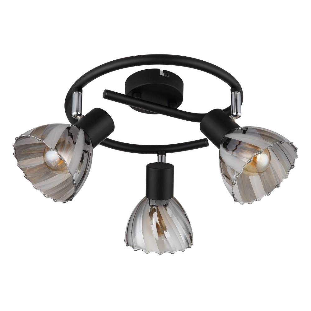 Plafondlamp 3-lichts Zachery zwart Globo 9007371525508