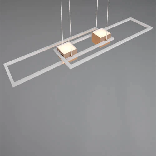 Led hanglamp kantoor Albany roodkoper Trio 4017807610352