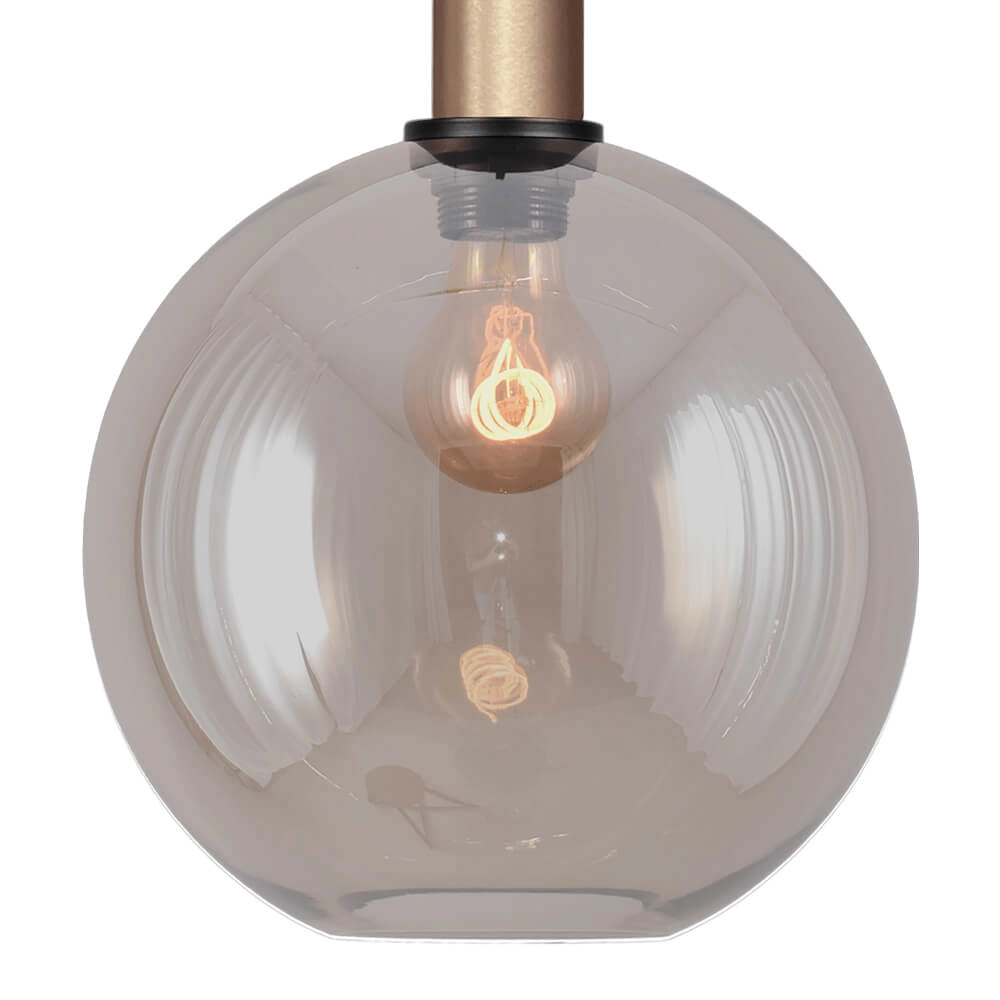 Hanglamp Ø 25cm Bella 2 Messing goud met goud glas Masterlight 8718121333939