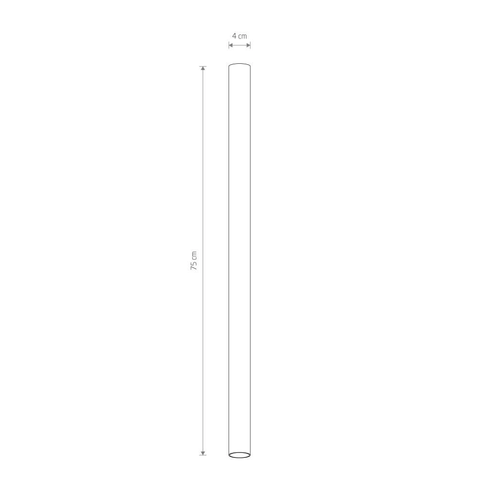Lange opbouwspot Fourty M 75cm - wit Lyora 5903139108201
