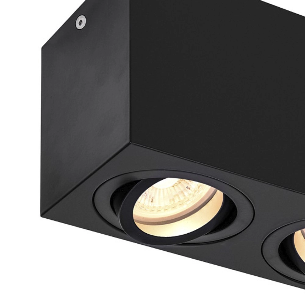 Plafondlamp Triledo GU10 2-lichts 16cm zwart SLV 4024163222266