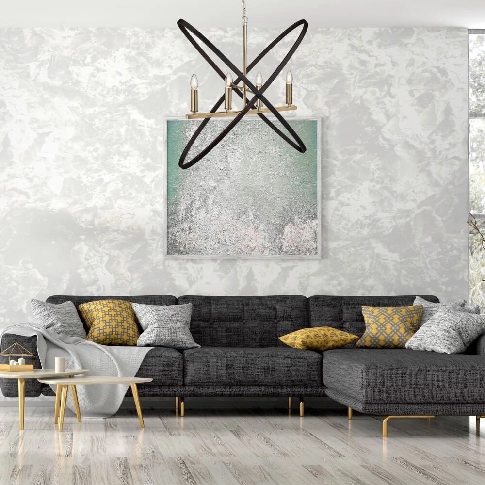 Klassieke hanglamp Hoopla 4-lichts Searchlight 5053423135489