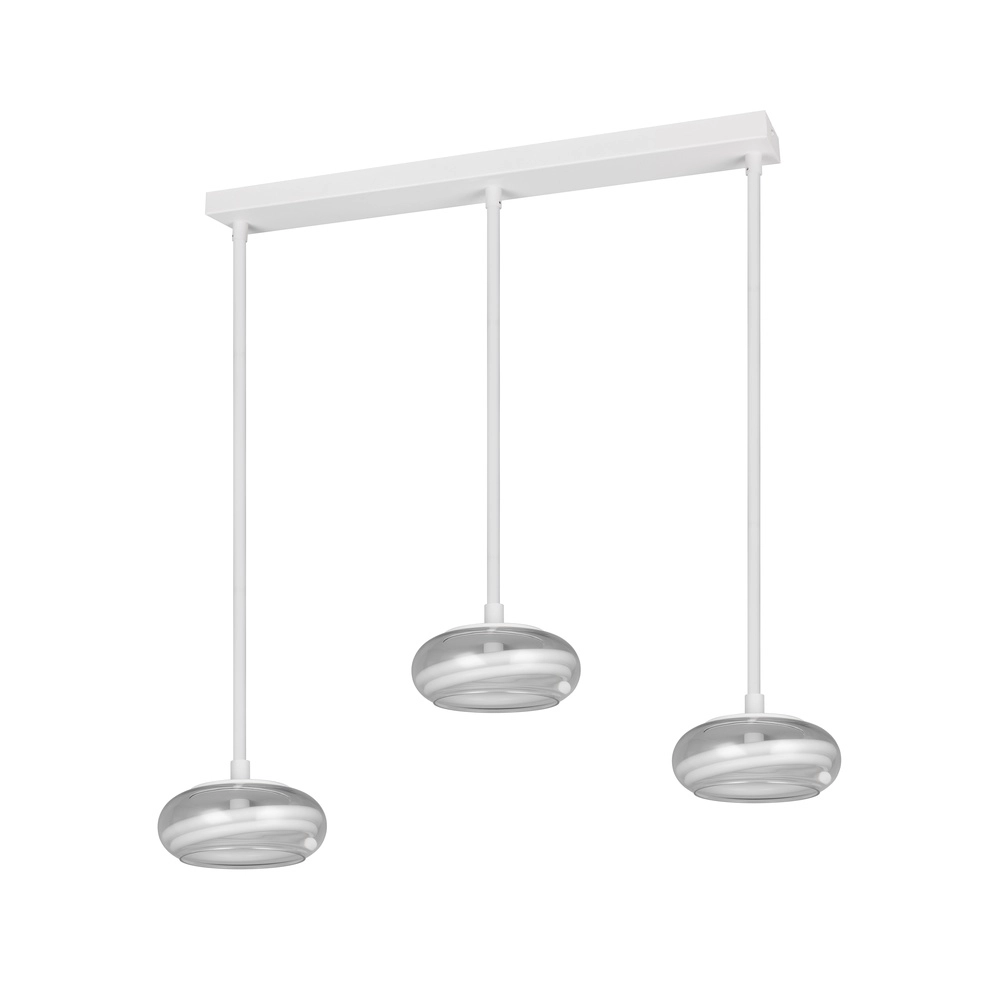 3-lichts design hanglamp Tarsia wit Trio 4017807683363