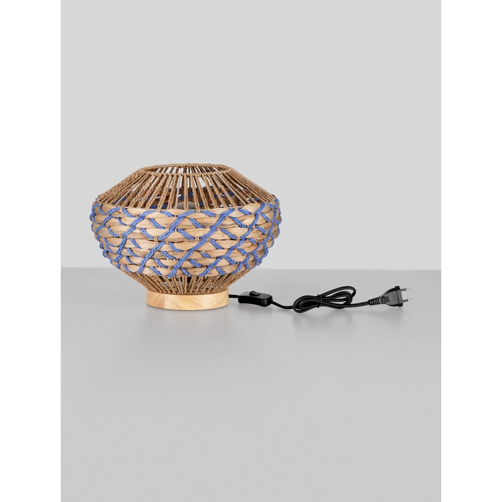 Table lamp Mapi Ø 31cm blue with brown Lyora 5212017477514
