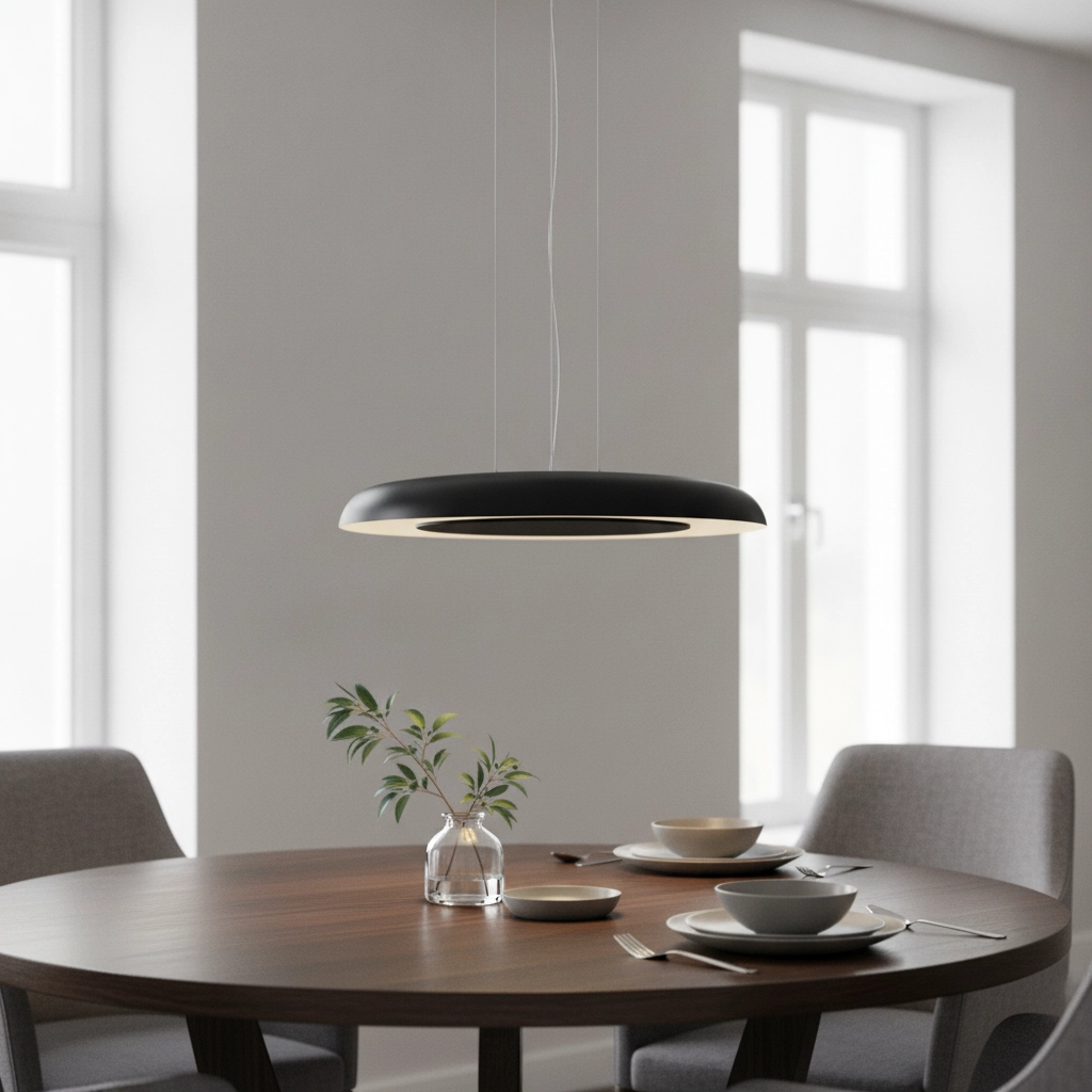 Moderne hanglamp Epos Ø 60cm zwart met wit