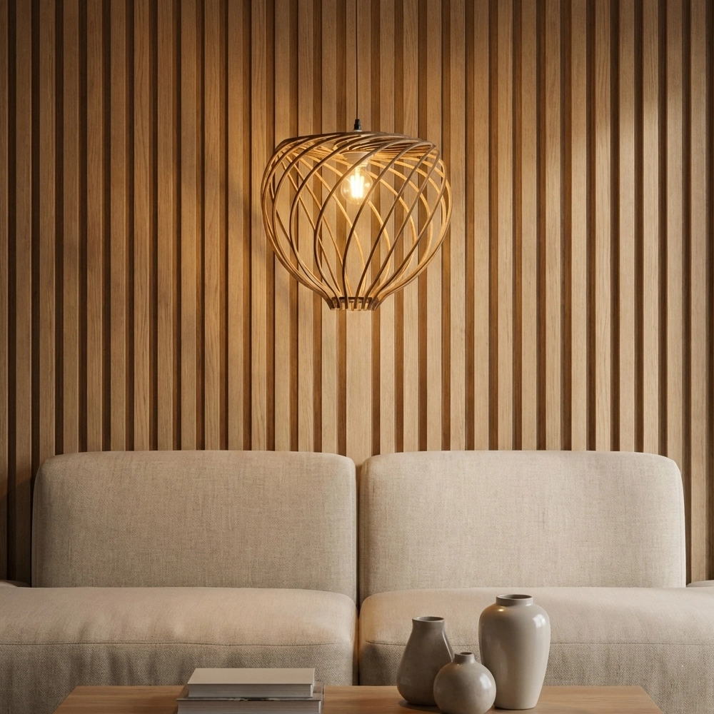 Houten hanglamp Adana Ø 35cm