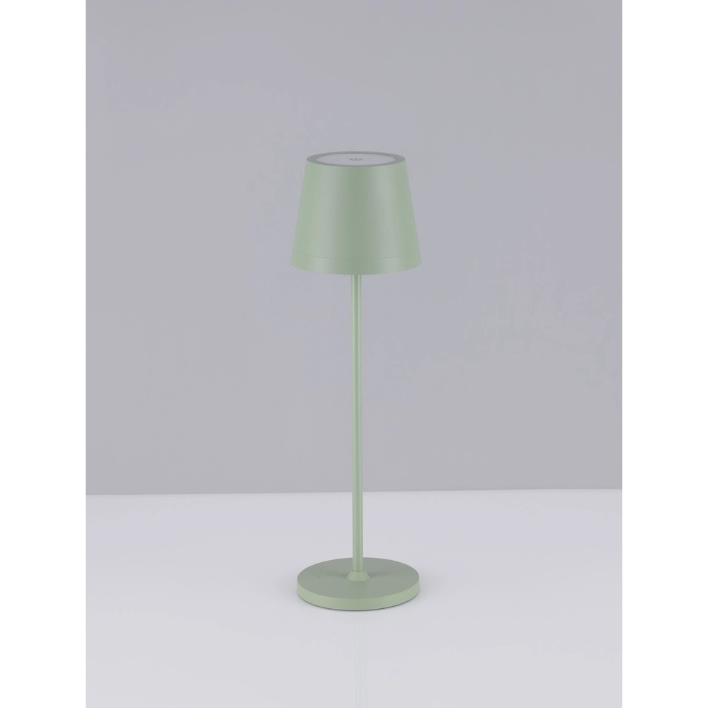 Oplaadbare tafellamp Seina olijfgroen Lyora 5212017444448