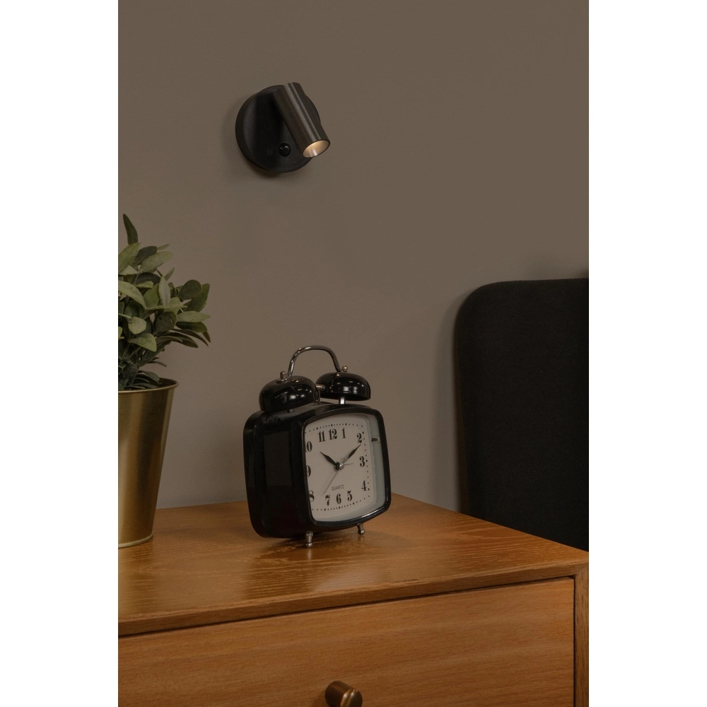 Oplaadbare wandlamp met sensor Toni magnetisch koffie bruin Lucide 5411212290588