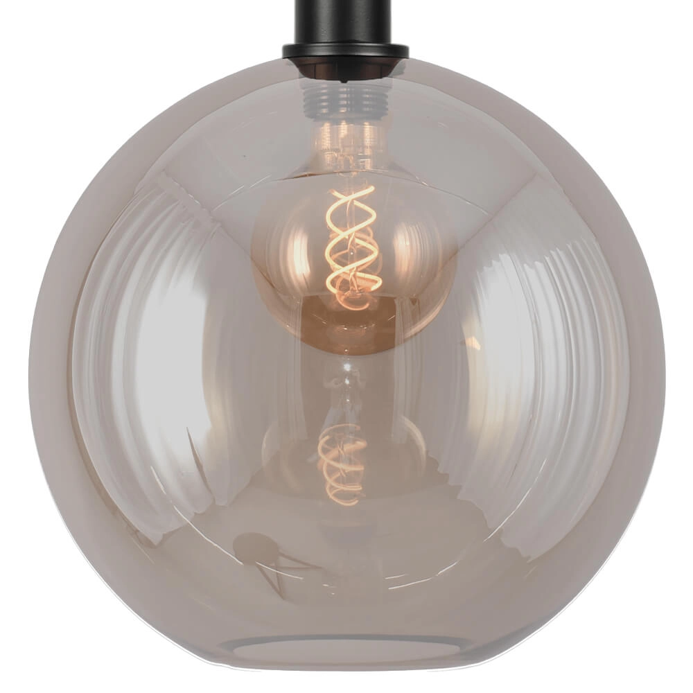 Hanglamp Ø 30cm Bella 2 Zwart met goud glas Masterlight 8718121334318