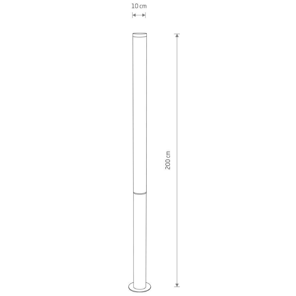 Strakke tuinlamp Mia L LED 200cm Lyora 5903139113755