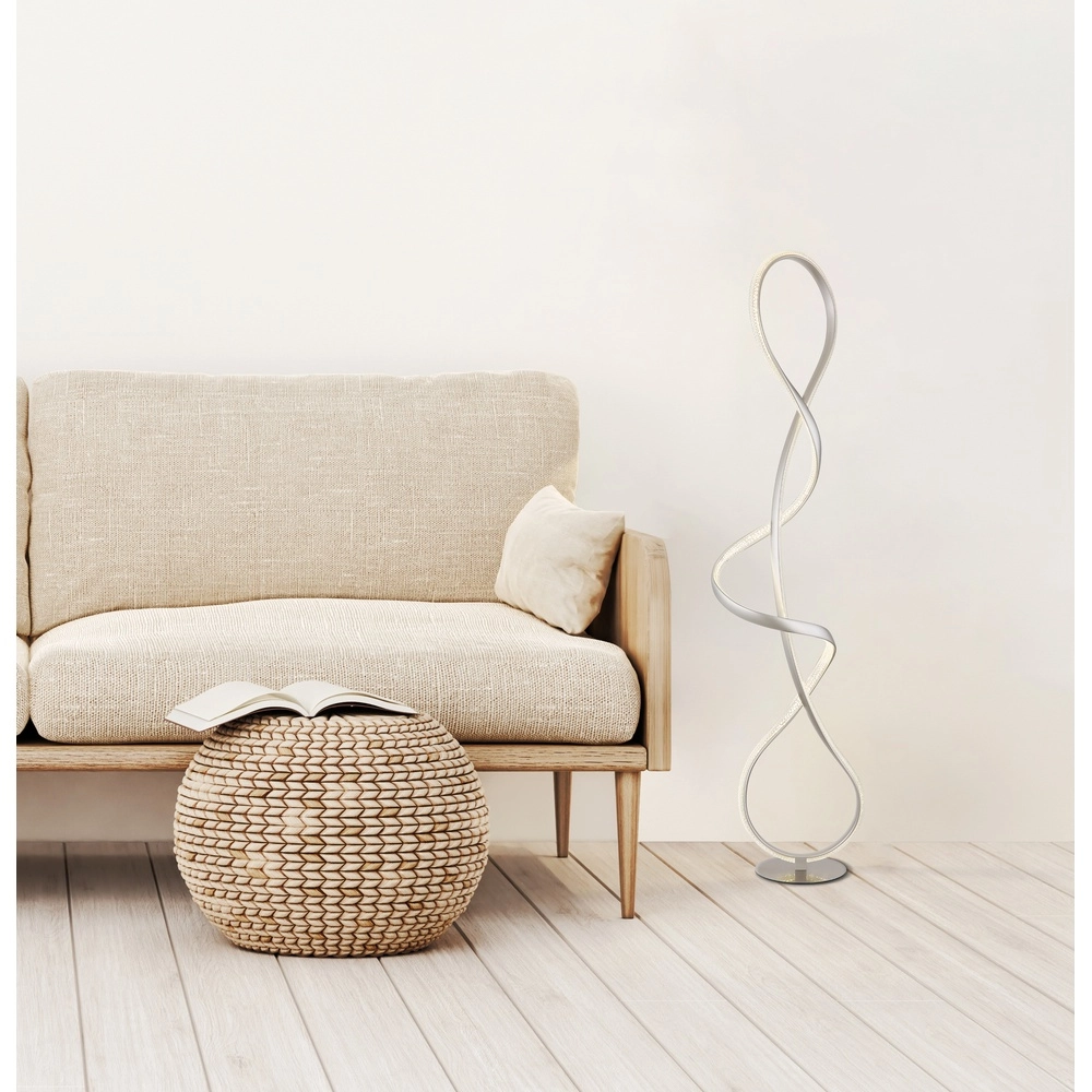 Nikkel vloerlamp Swirl modern Globo 9007371509331