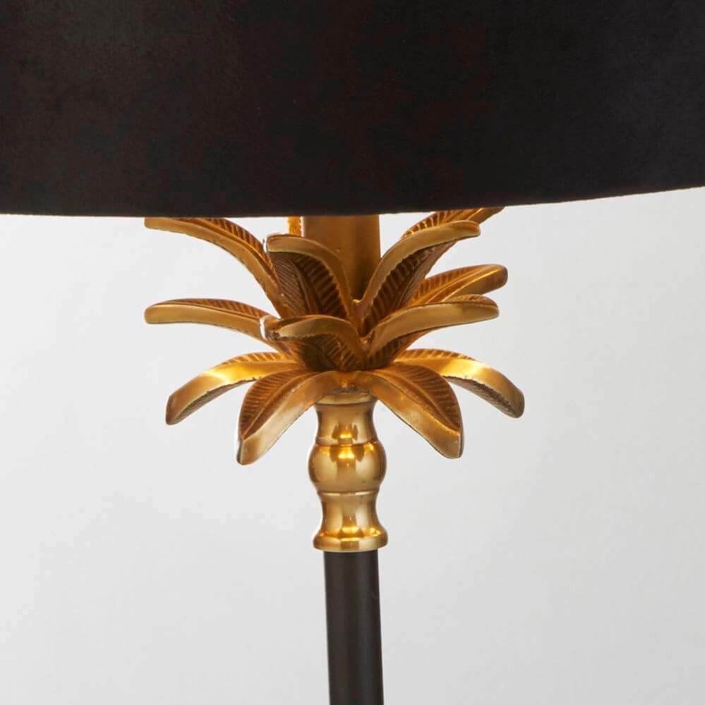 Tafellamp Palm zwart met zwarte kap Searchlight 5053423257389