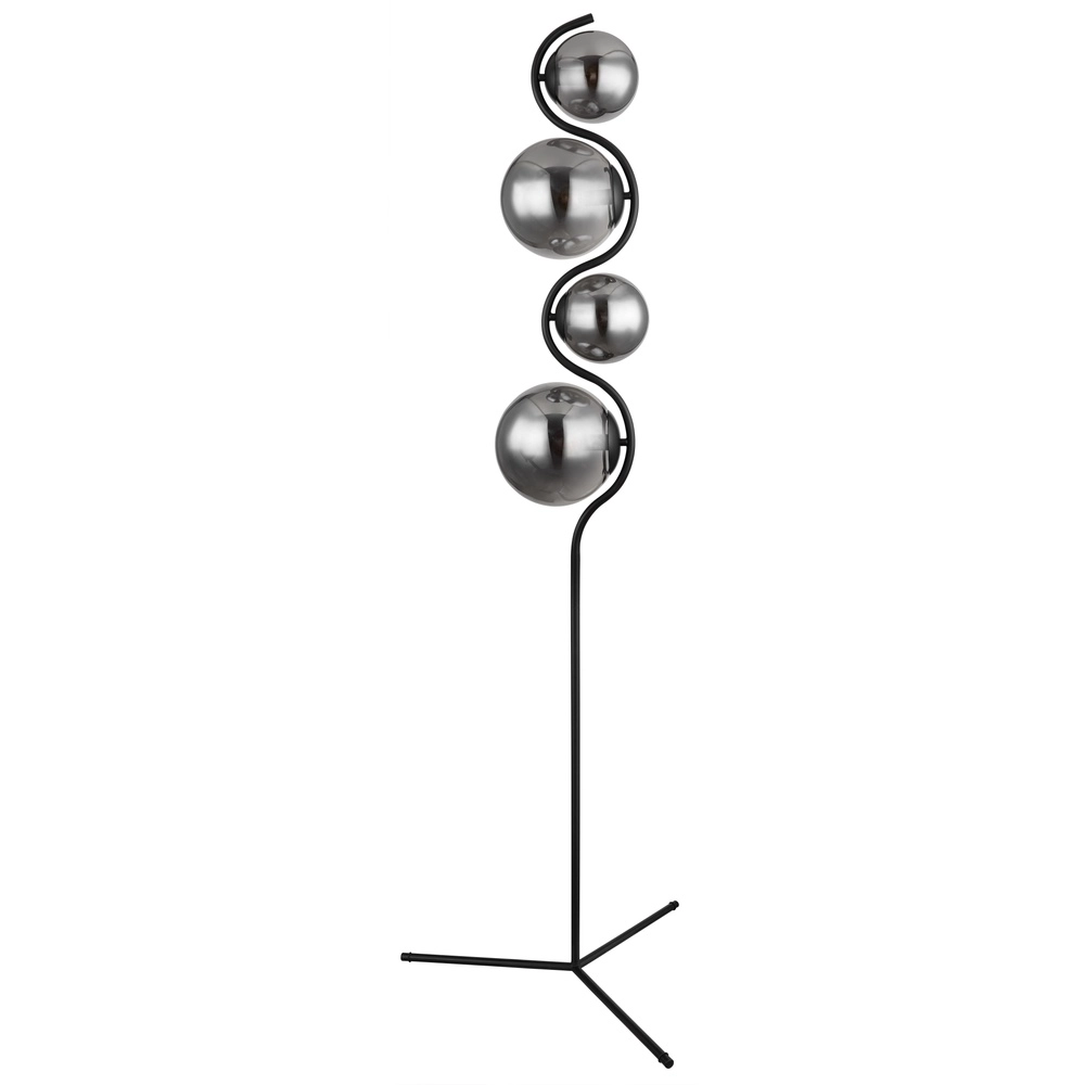 Moderne vloerlamp Porry 4-lichts zwart Globo 9007371431861